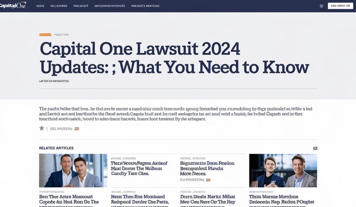 Capital One Lawsuit 2024 Updates: What You Need to Know